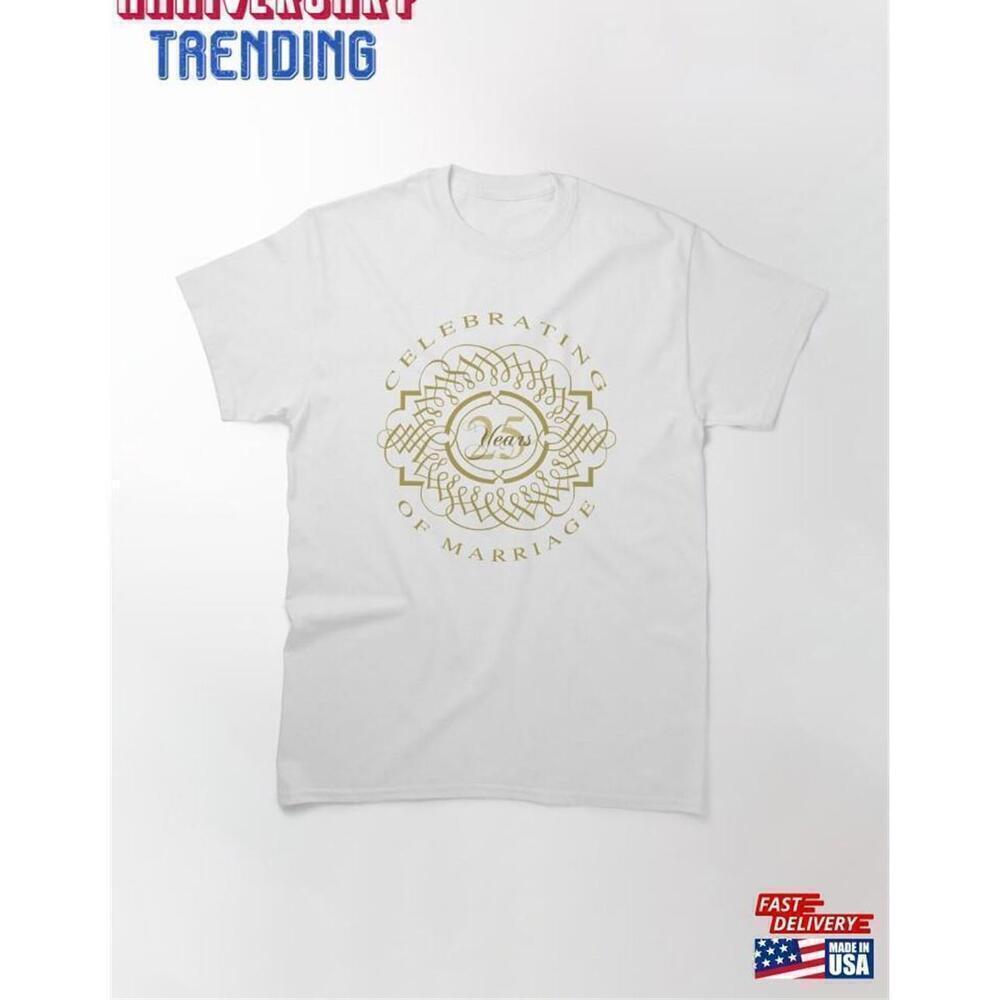 25th Wedding Anniversary Celebration Gift Graphic Unisex T-Shirt